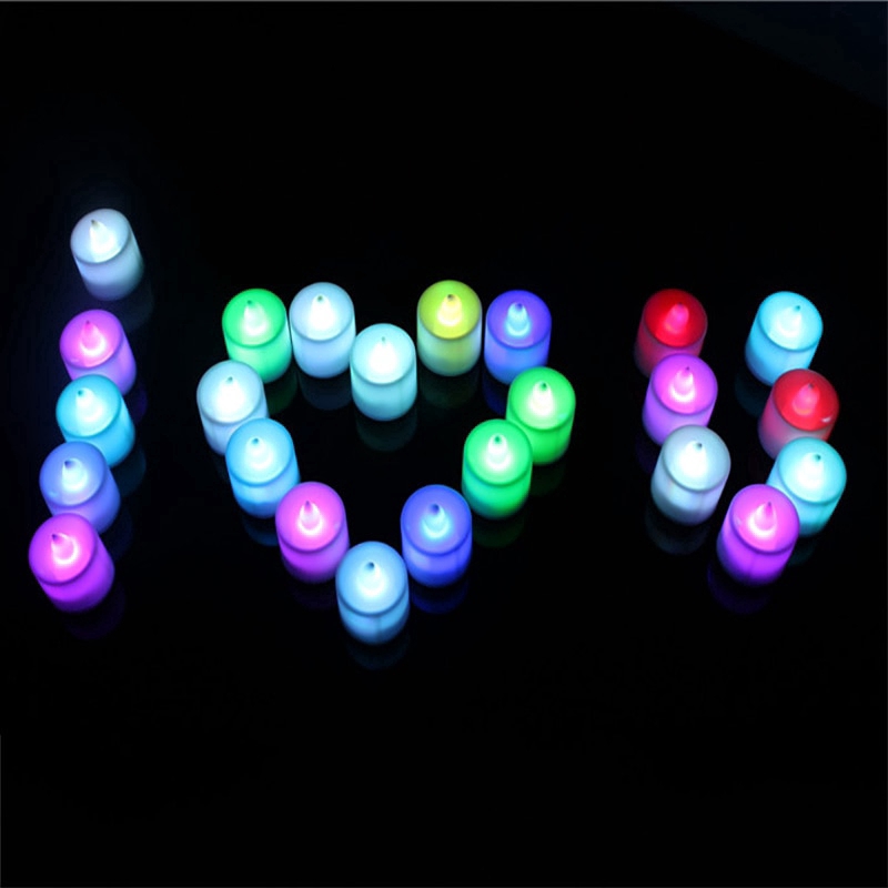 5 pcs Đèn LED hình nến nhiều màu sắc xinh xắn dành cho trang trí tiệc cưới Nhấp nháy