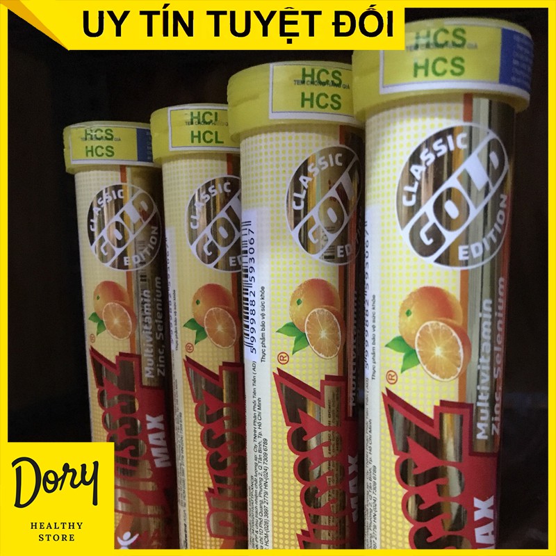 Vitamin C Sủi PLUSSSZ MAX GOLD - Chai 20 Viên