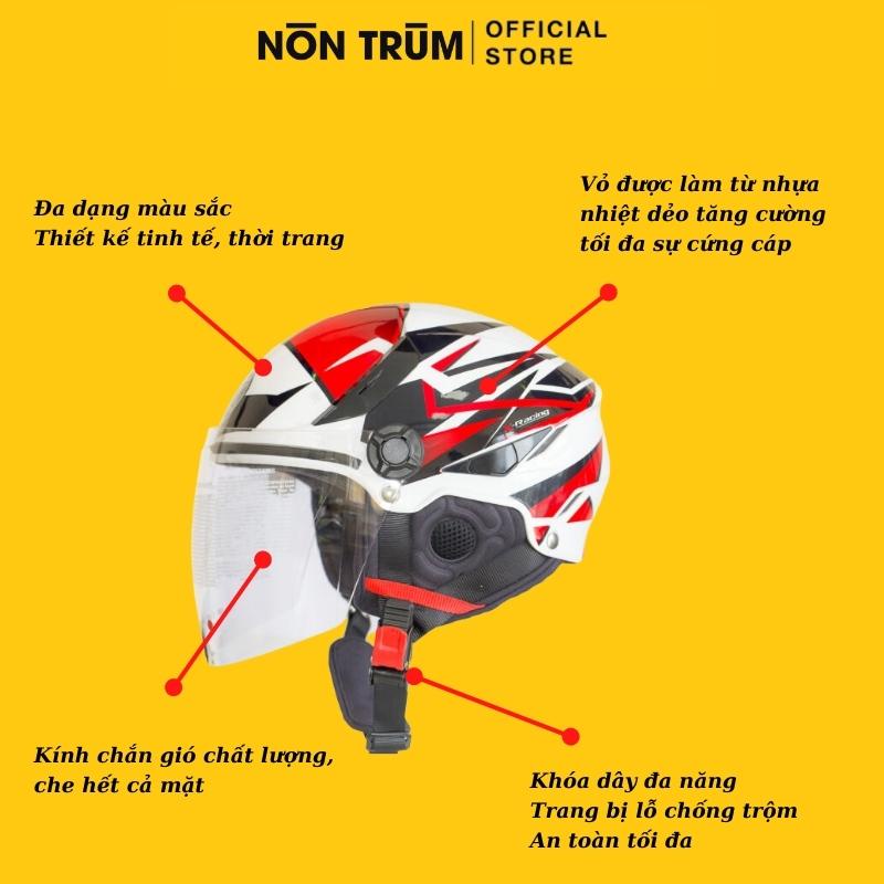 Nón bảo hiểm KYT Tiger Jet có kính che mặt màu đen bóng
