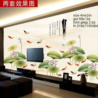 Decal dán tường trang trí phòng khách