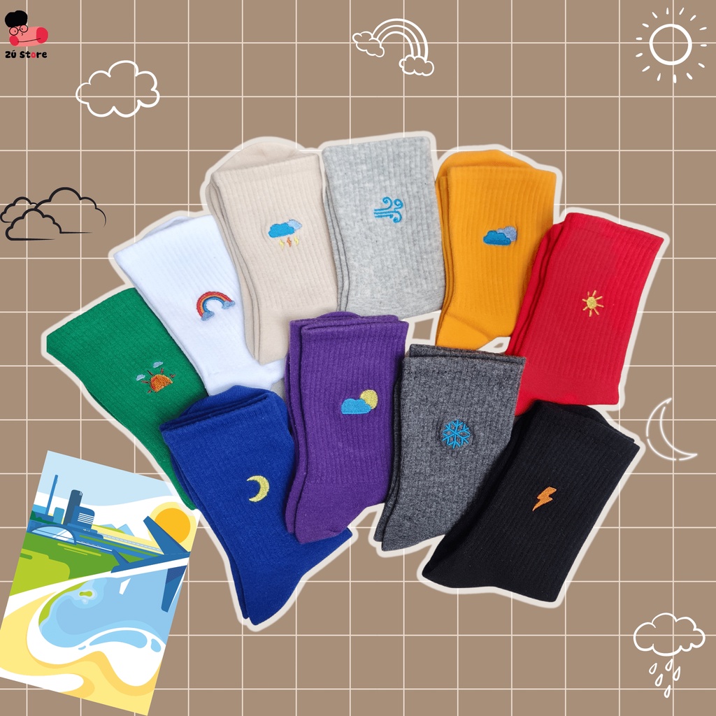 vớ thời tiết unisex cổ cao giữa bắp chân