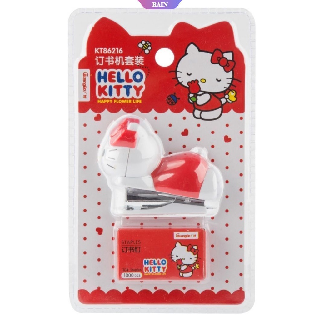 Kẹp Bấm Giấy Mini Họa Tiết Hoạt Hình Hello Kitty Dễ Thương Đa Năng Tiện Dụng Cho Văn Phòng/ Trường Học