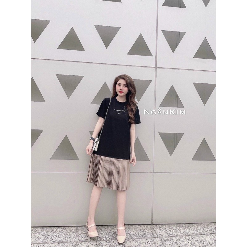 Váy cotton suông ly dập | BigBuy360 - bigbuy360.vn