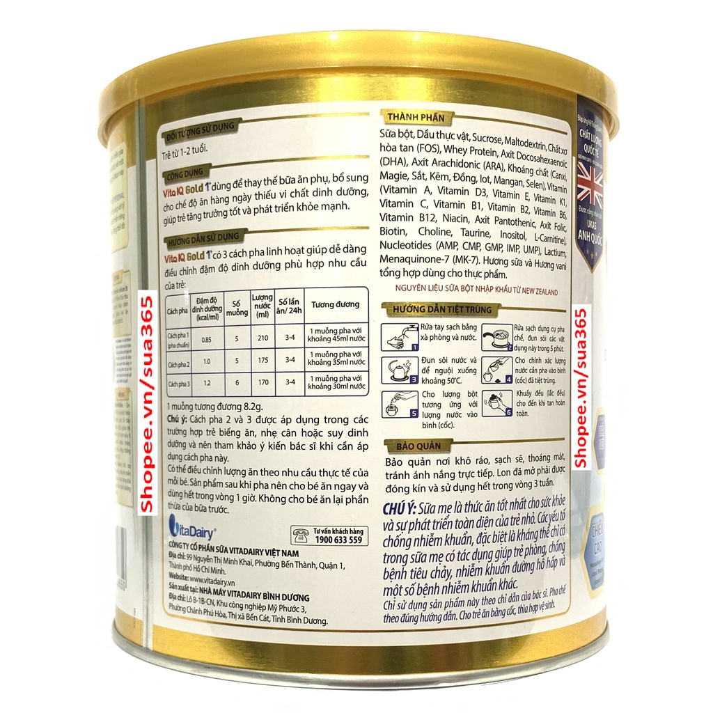 Sữa Vita IQ Gold 1+_700g