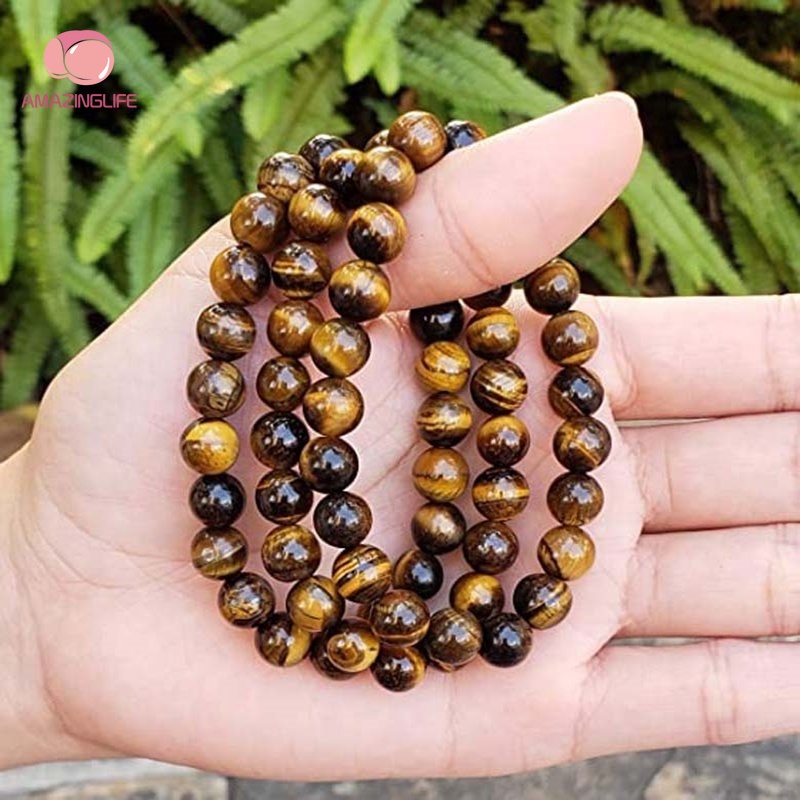 Vòng Tay Chuỗi Hạt Đá Mắt Hổ 8mm Dành Cho Nam Và Nữ