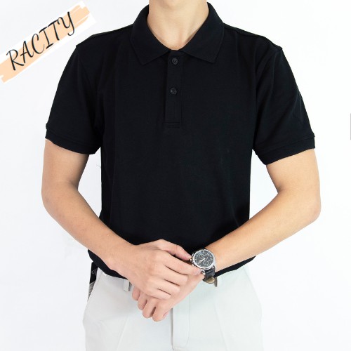 Áo Thun Nam Trơn Tay Ngắn có cổ bẻ đẹp Polo Nam cao cấp chất cotton RACITY AT01 | BigBuy360 - bigbuy360.vn