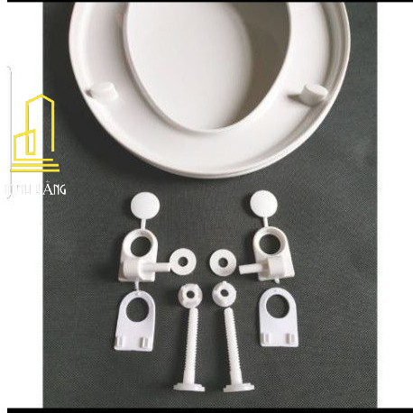 Nắp bồn cầu Inax 117, nắp bệt nhựa trắng đủ bộ, phụ kiện bồn cầu