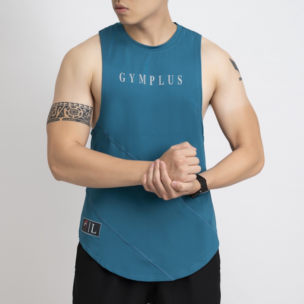 Áo thể thao nam Gymplus khoét nách rộng,áo 3 lỗ tập gym thể thao dành cho nam co giãn thấm hút mồ hôi