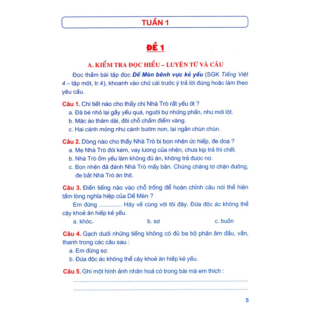 Sách: Tuyển Chọn Đề Ôn Luyện Và Tự Kiểm Tra Tiếng Việt Lớp 4 Tập 1 | BigBuy360 - bigbuy360.vn