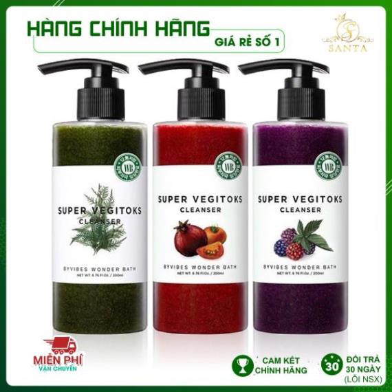 [FREESHIP- HÀNG CHÍNH HÃNG] Sữa Rửa Mặt Rau Củ Super Vegitoks Xanh 300ml