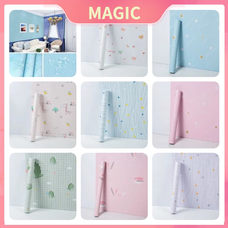 MAGIC giay dán tường hoa văn tươi và đẹp hình ảnh hoạt hình miếng dán tường