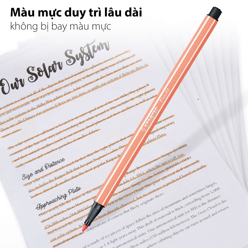 Bút lông màu STABILO Pen 68 1.0mm 40 màu/hộp thiếc (PN6840M)