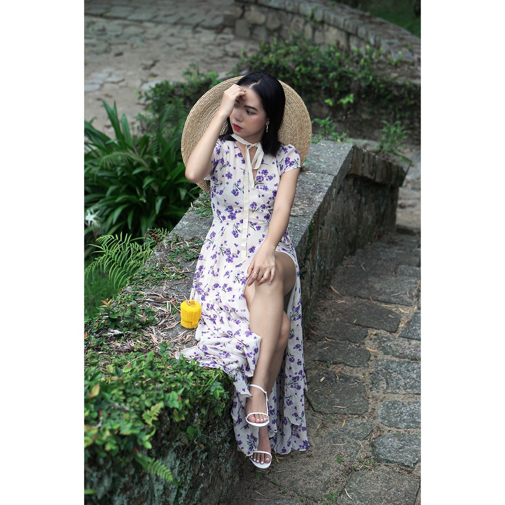 Váy hoa tím 5M Dress | BigBuy360 - bigbuy360.vn
