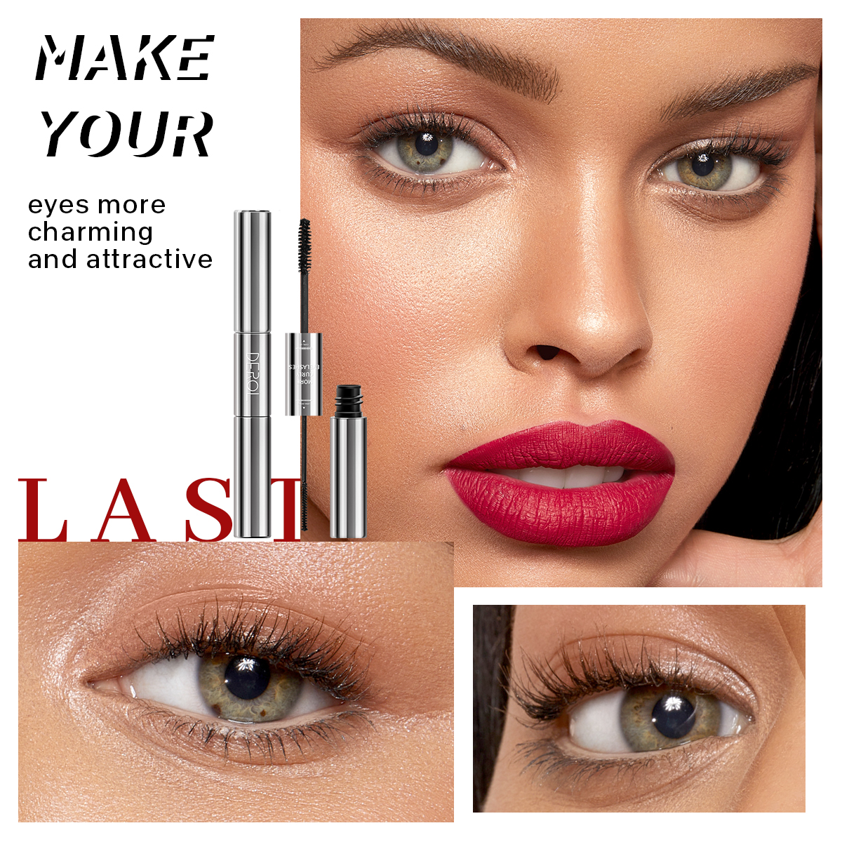 Mascara Derol 3d Màu Đen 2 Trong 1 Không Thấm Nước Nhanh Khô Lâu Trôi Làm Đẹp Cao Cấp | BigBuy360 - bigbuy360.vn