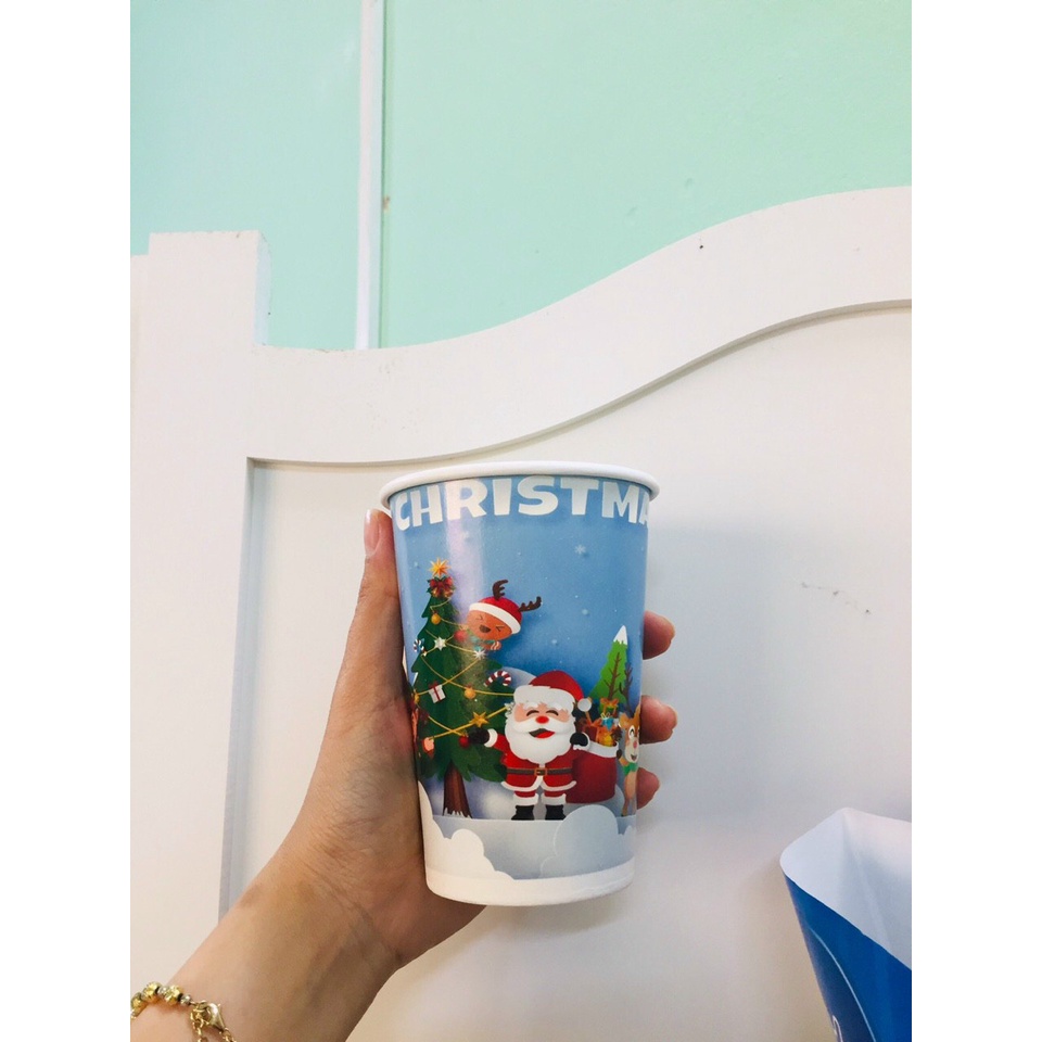 Set 50 Ly Giấy in sẵn hình NOEL XMAS 16oz – 480ml