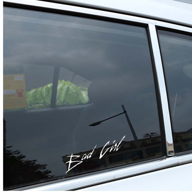 Đề can vinyl chữ Bad Girl độc đáo ấn tượng trang trí cửa sổ xe hơi kích cỡ 15.5cmx5.8cm