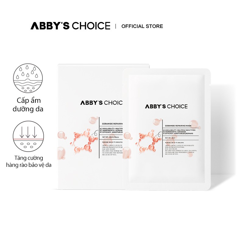 Mặt nạ Abby's Choice Ceramide Repairing Soothing 10pcs