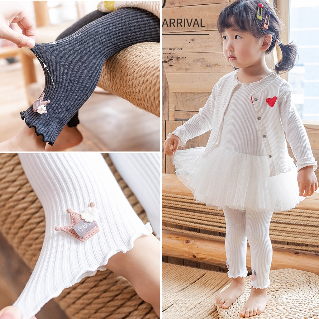 Quần legging vải cotton họa tiết củ cà rốt hoạt hình dễ thương cho bé từ 0 - 4 tuổi