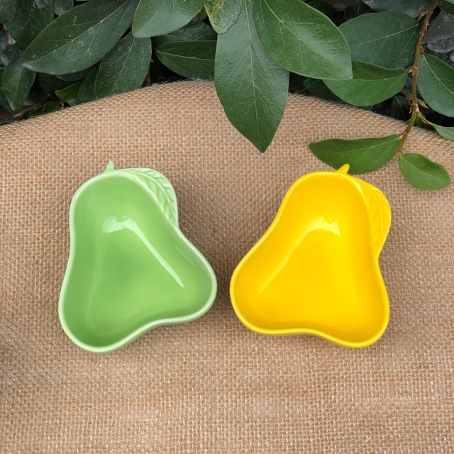 Bát ăn dặm cho bé hình quả lê bằng sứ an toàn