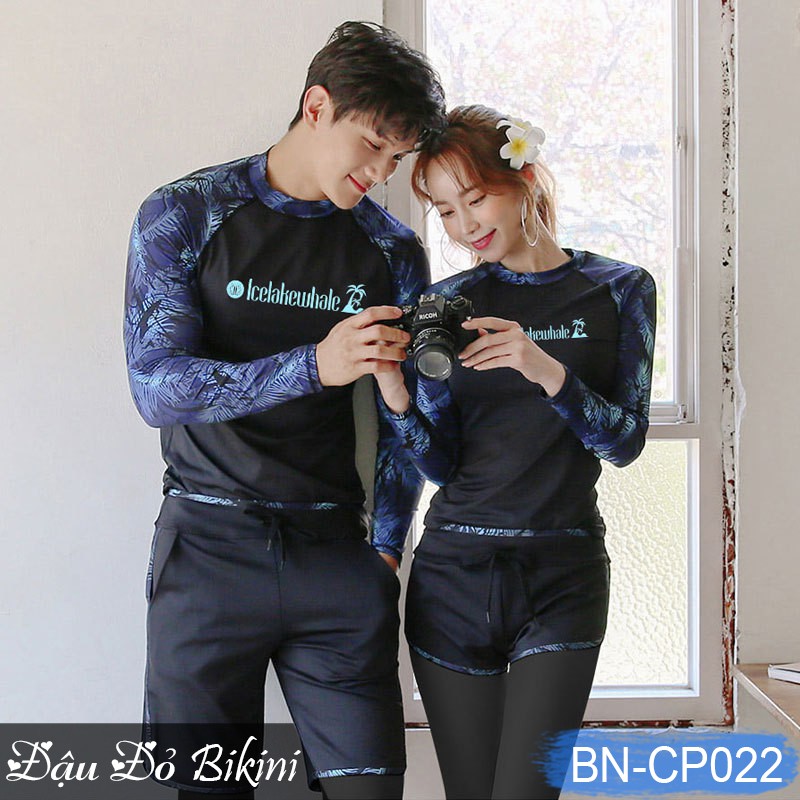 Đồ bơi dài tay chống nắng toàn thân cho bố mẹ, set đồ bơi gia đình, hàng cao cấp, đẹp dày mát | BN022 | KT022