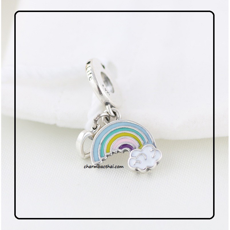 Charm treo cầu vòng bạc 925
