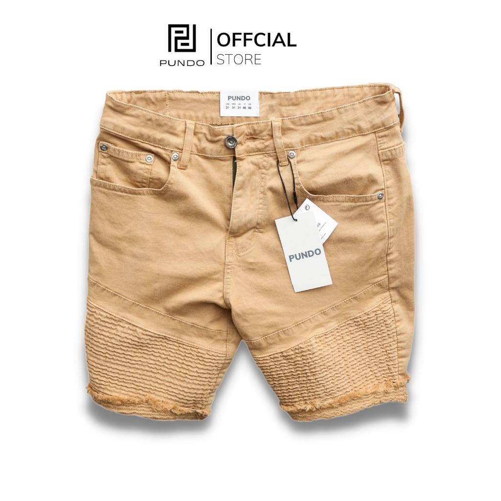 Quần short jean nam 4 màu đơn giãn , chất kaki jean cao cấp dễ phối PUNDO QSPD07