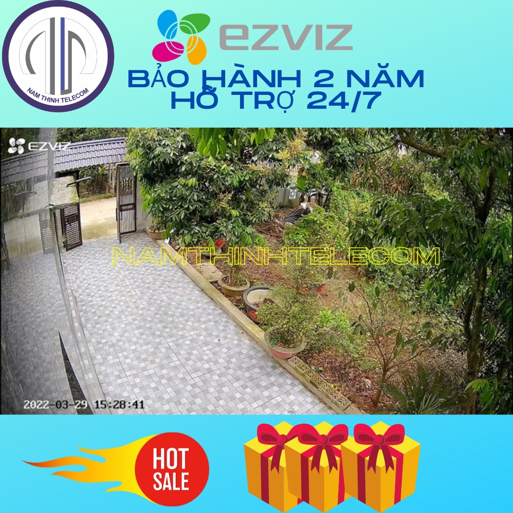 Camera ngoài trời chống trộm EZVIZ C3TN có màu ban đêm nhận diện khuôn mặt AI, đàm thoại 2 chiều