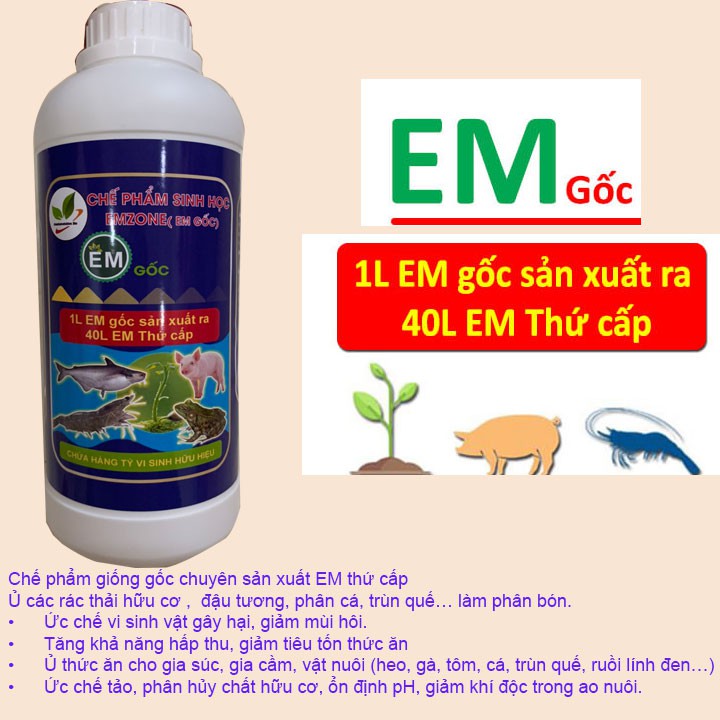 CHẾ PHẨM SINH HỌC EM GỐC - EMZONE ( 1 lít)