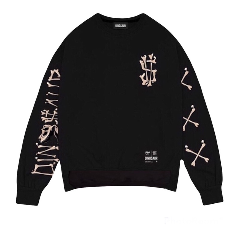 Áo len nỉ chân cua form rộng DINO$AUR - BONE SWEATER