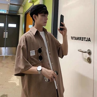Áo somi nam sọc tay lửng buff.menswear