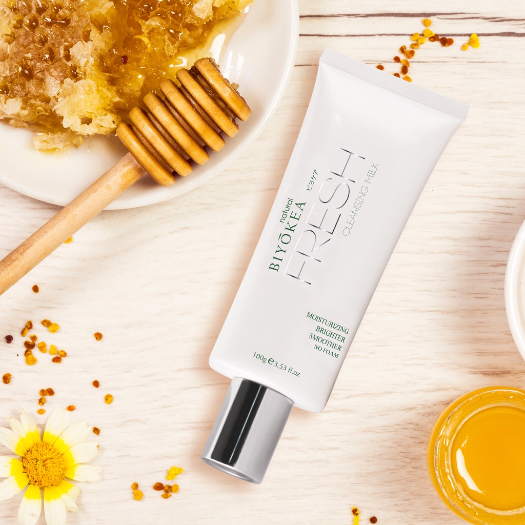 Bộ Mỹ Phẩm Thiên Nhiên Làm Sạch Da Cơ Bản Biyokea I Sữa Tẩy Trang Dịu Nhẹ I Sữa Rửa Mặt Không Bọt size 80/100gr