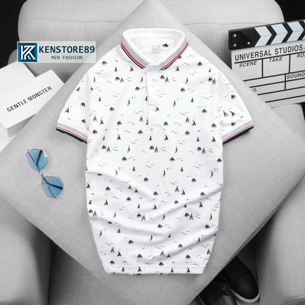 Áo thun nam có cổ in CÁNH BUỒM cao cấp KENSTORE89 ATV127