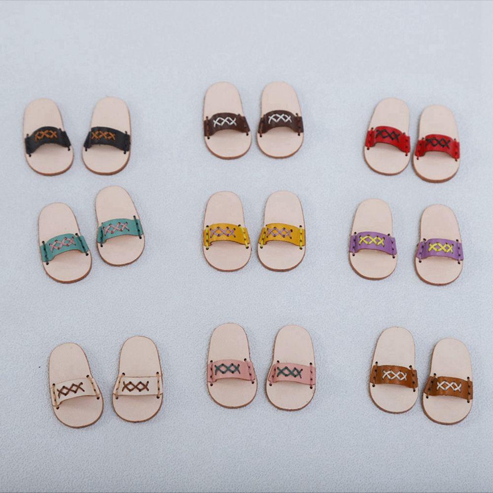 Giày Búp Bê Da Bò Handmade Dễ Thương Cho Búp Bê Tỉ Lệ 1 / 12