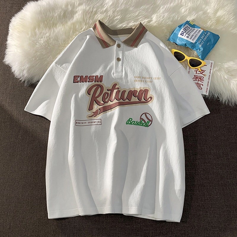 Áo polo tay lỡ dáng rộng unisex - return