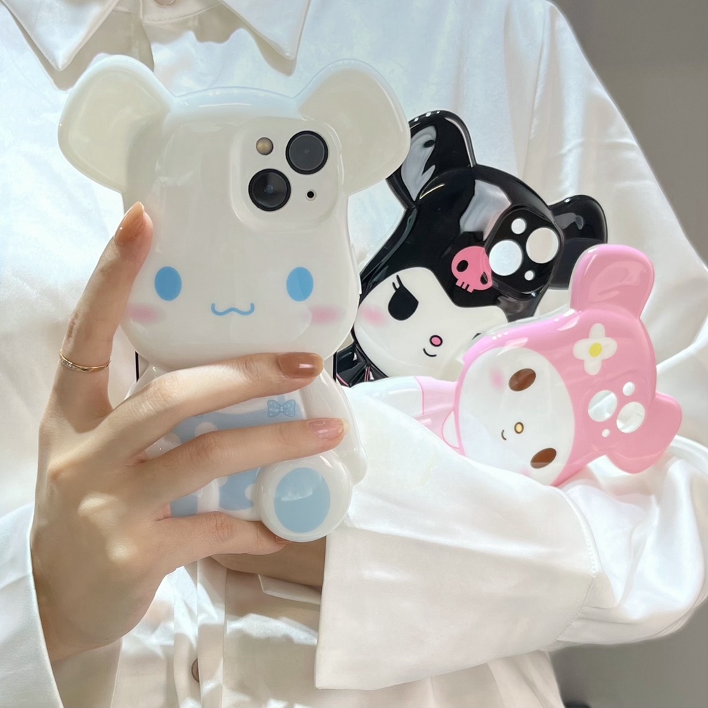Ốp Điện Thoại tpu Mềm Hình Gấu / Cún 3d Cho iphone 14 14pro 14promax 14plus 13 pro max 12 pro max 11 pro max xsmax