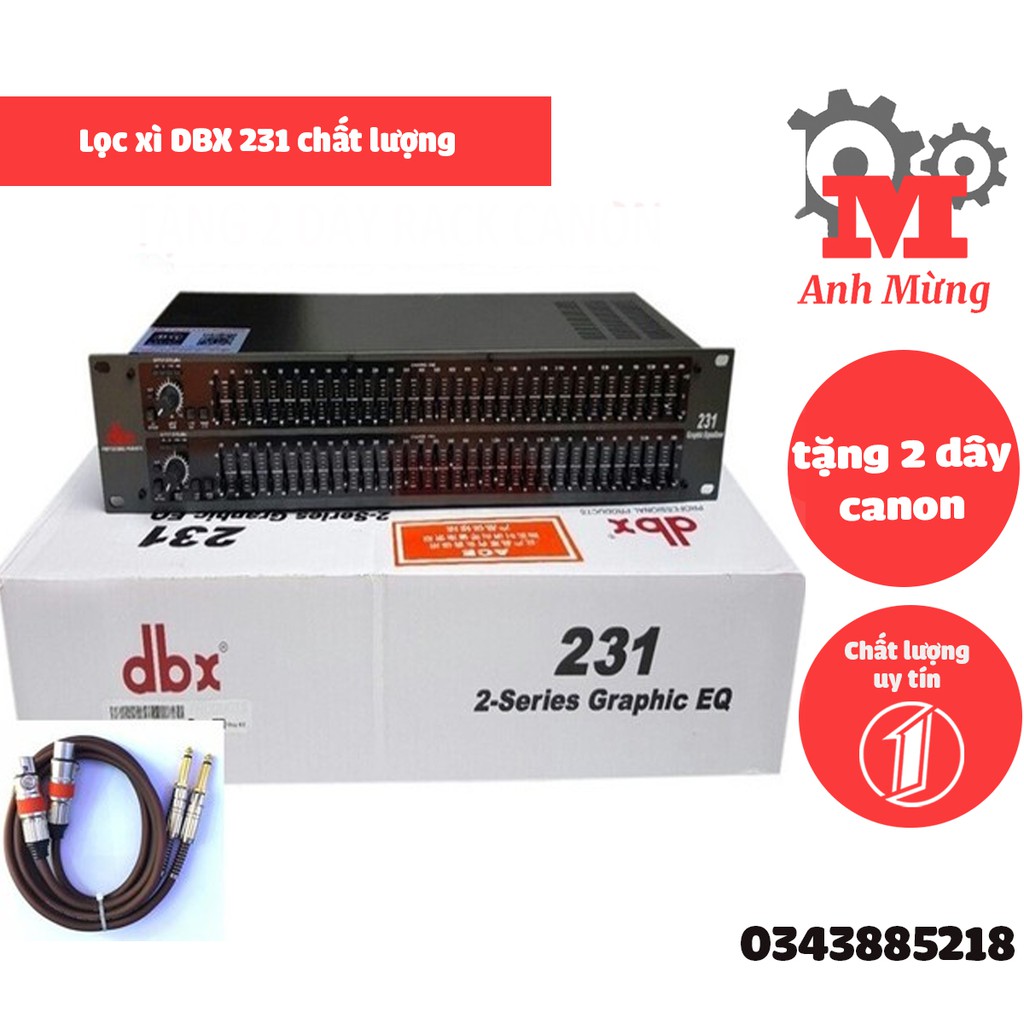 Lọc xì DBX 231 chất lượng cao tặng 2 dây canon