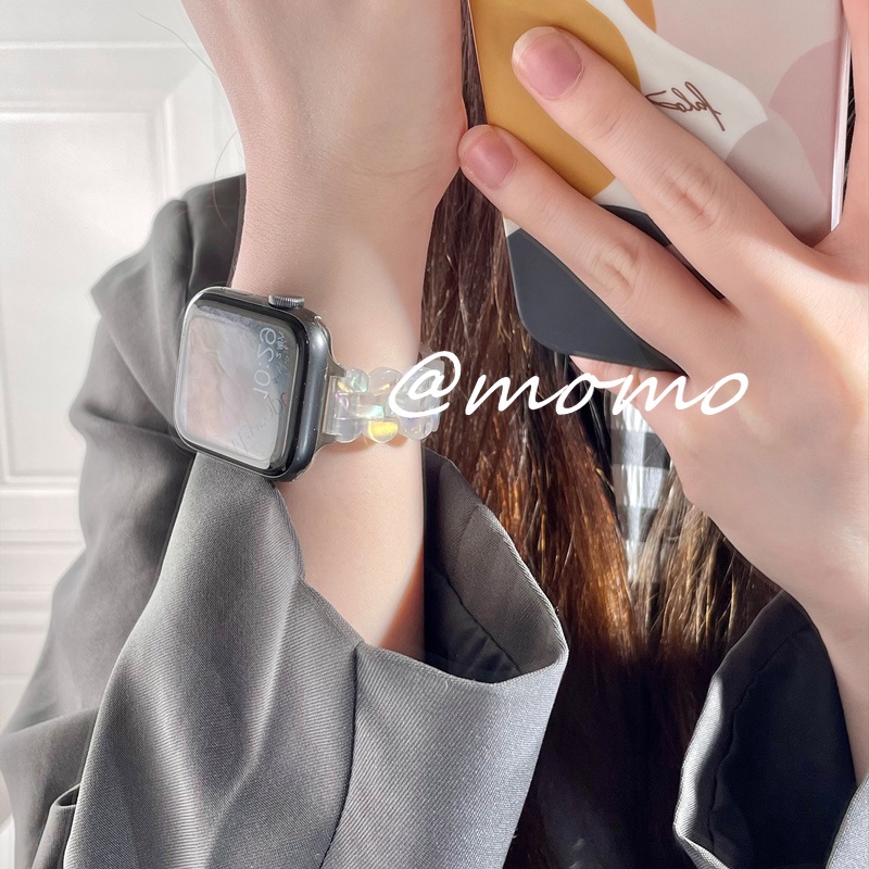 Dây Đeo Đồng Hồ Bằng Resin Nhiều Màu Sang Trọng 38mm 41mm 44mm 42mm 40mm 38mm Cho AP Watch Seri 7 6 5 4 3 2 1 45mm