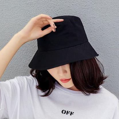 Mũ nón Bucket tai bèo nam nữ màu đen trơn đơn giản, chất đẹp, dễ phối đồ - Phụ kiện unisex BROO  ྇