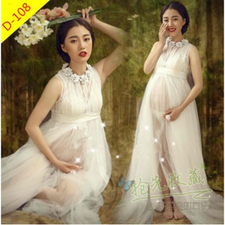 Đầm bầu chụp ảnh studio 2021
