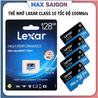 Thẻ nhớ 64gb lexar, 128gb lexar, 256gb lexar class 10 tốc độ 100mb/s thẻ nhớ camera