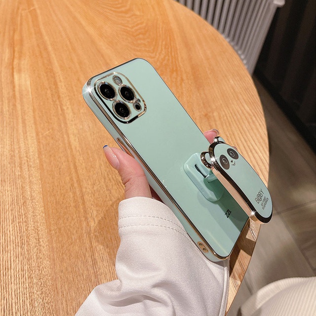 Ốp Điện Thoại TPU Dẻo Tráng Gương Kèm Giá Đỡ Đa Năng Thời Trang Cho IPhone 7 8plus X XR XS Max 11 12 13 Pro Max