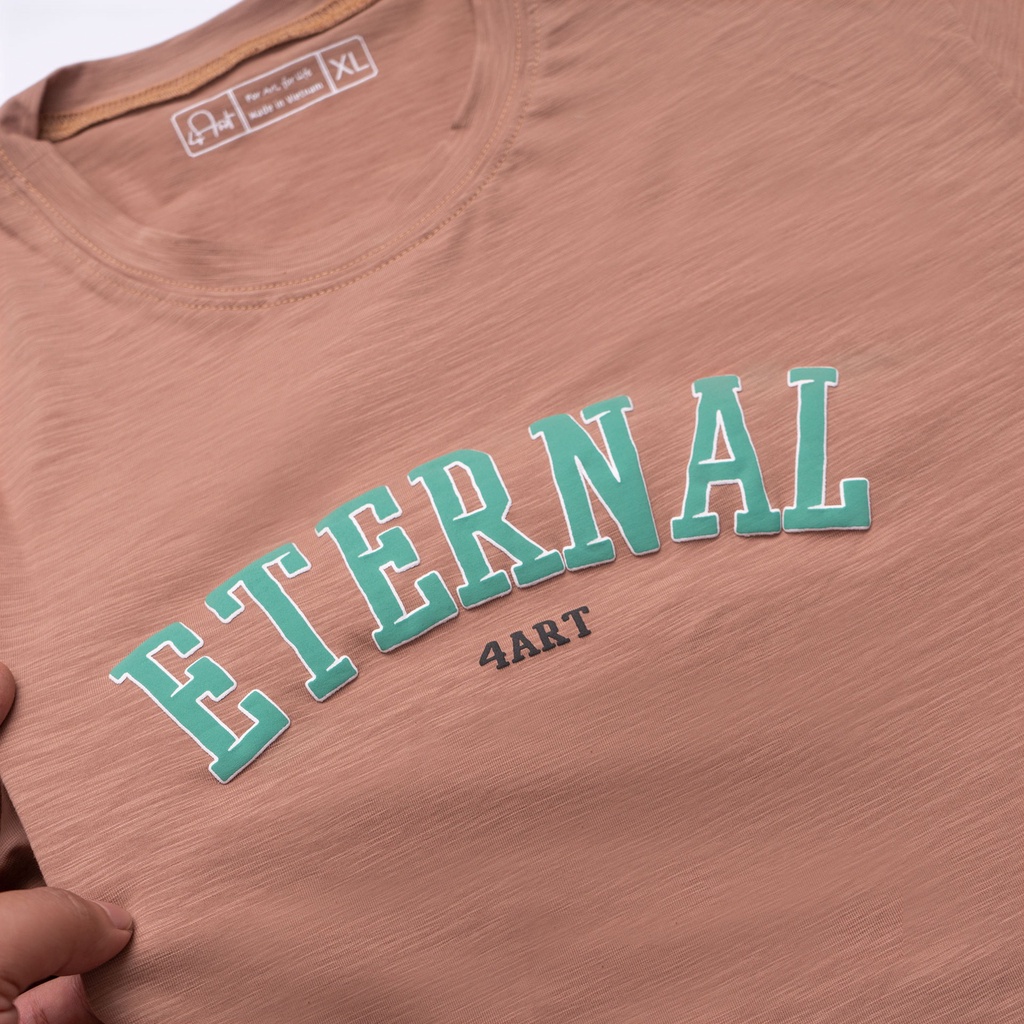 Áo Phông Cộc Tay Trơn Basic Chất Vải Co Dãn 4 Chiều Mềm Mại In Chữ ETERNAL Thời Trang MENCLOTHER | BigBuy360 - bigbuy360.vn