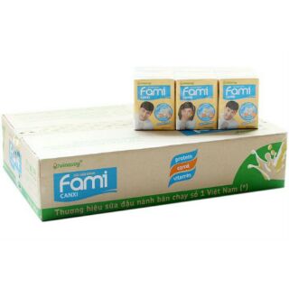 Sữa đậu nành Fami dạng hộp (36 hộp × 200ml)