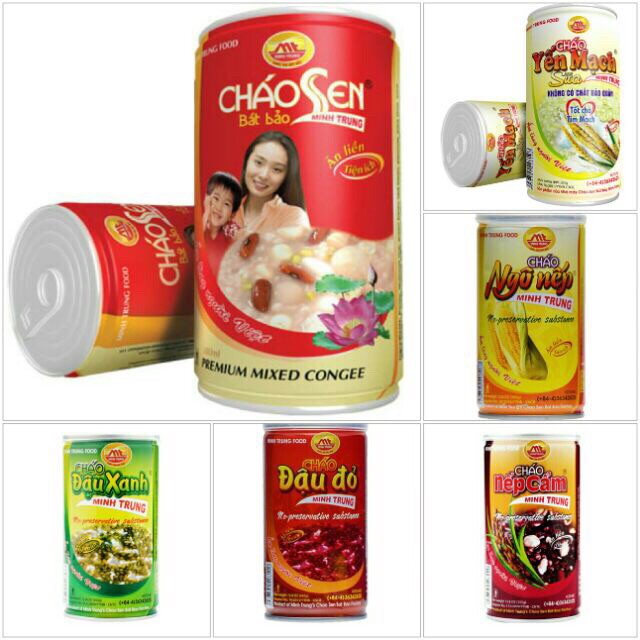 Cháo & Chè Các Vị MINH TRUNG Lon 365gr