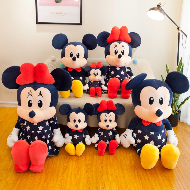 Gấu bông Mickey Thú Nhồi Bông Hình Chuột Mickey Minnie Xinh Xắn Mềm Mại