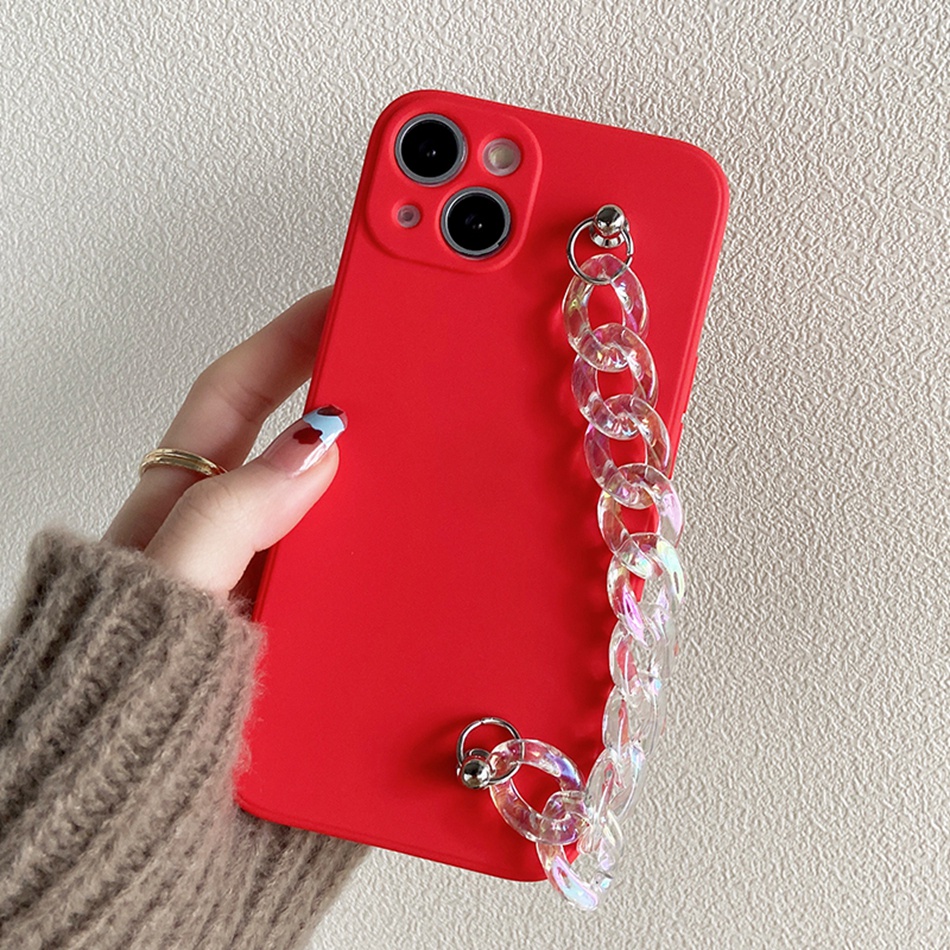 Ốp Điện Thoại Dẻo Trong Có Dây Đeo Tay Bảo Vệ Camera Cho IPhone 7 8 6 S Plus X Xs Max 7+ 8+ 6+ 6s+