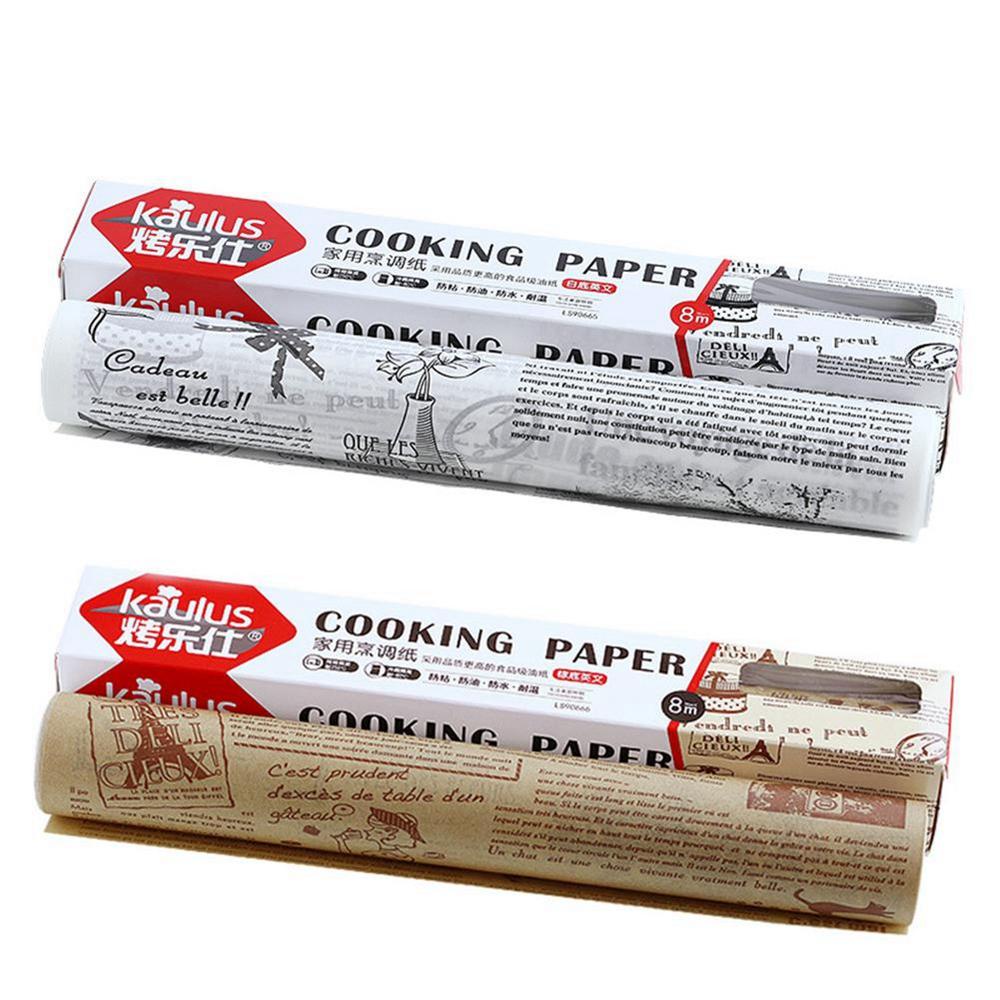 Cuộn giấy nến nướng thực phẩm cỡ 8m cho khoai tây chiên/bánh mì/burger tiện dụng
