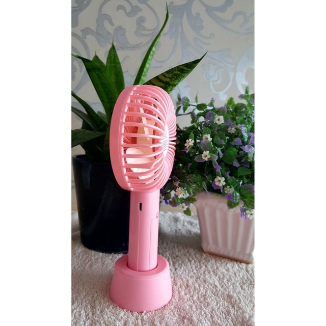 Quạt Cầm Tay 4 Cánh Pin Sạc Có Đế Để Bàn (quạt bảo thanh) | BigBuy360 - bigbuy360.vn
