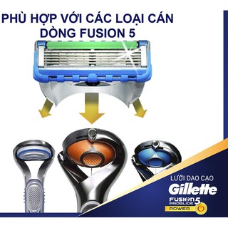 Hộp lưỡi thay thế dao cạo râu gillette fusion 5 proglide power vỉ 2 cái - ảnh sản phẩm 8