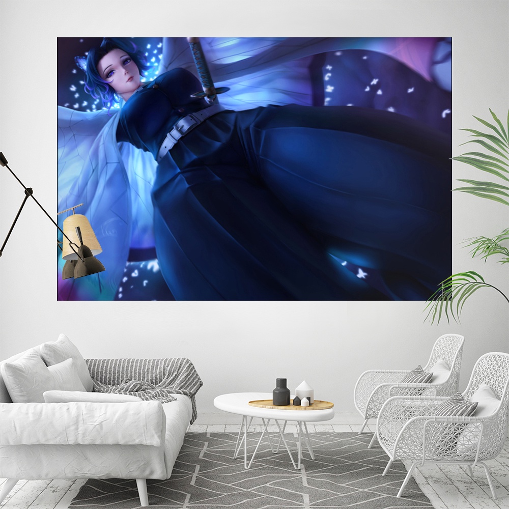 Thảm Treo Tường Trang Trí In Hình Nhân Vật Anime Demon Slayer 18 Banned HD Hudie Shinobuji Mili